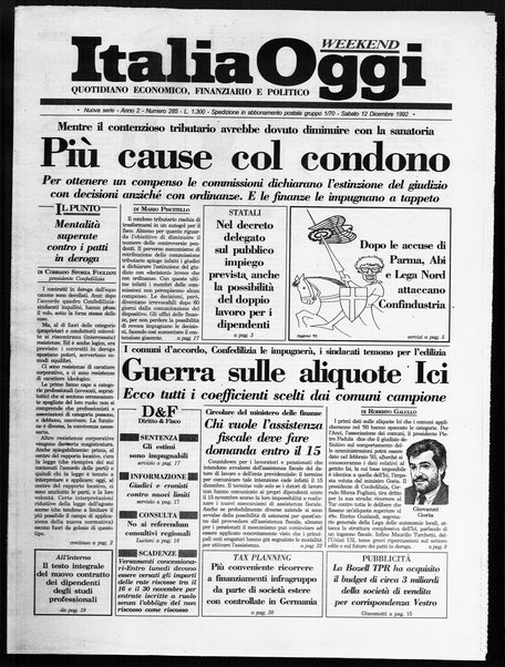 Italia oggi : quotidiano di economia finanza e politica